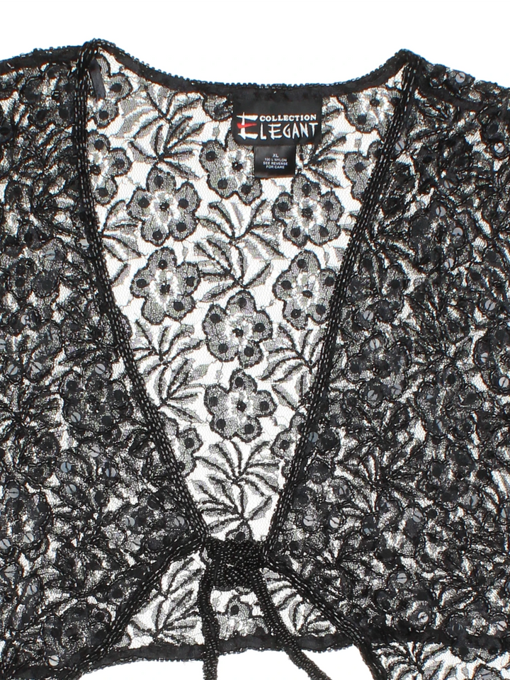 90's Beaded Lace Bolero (Size L)