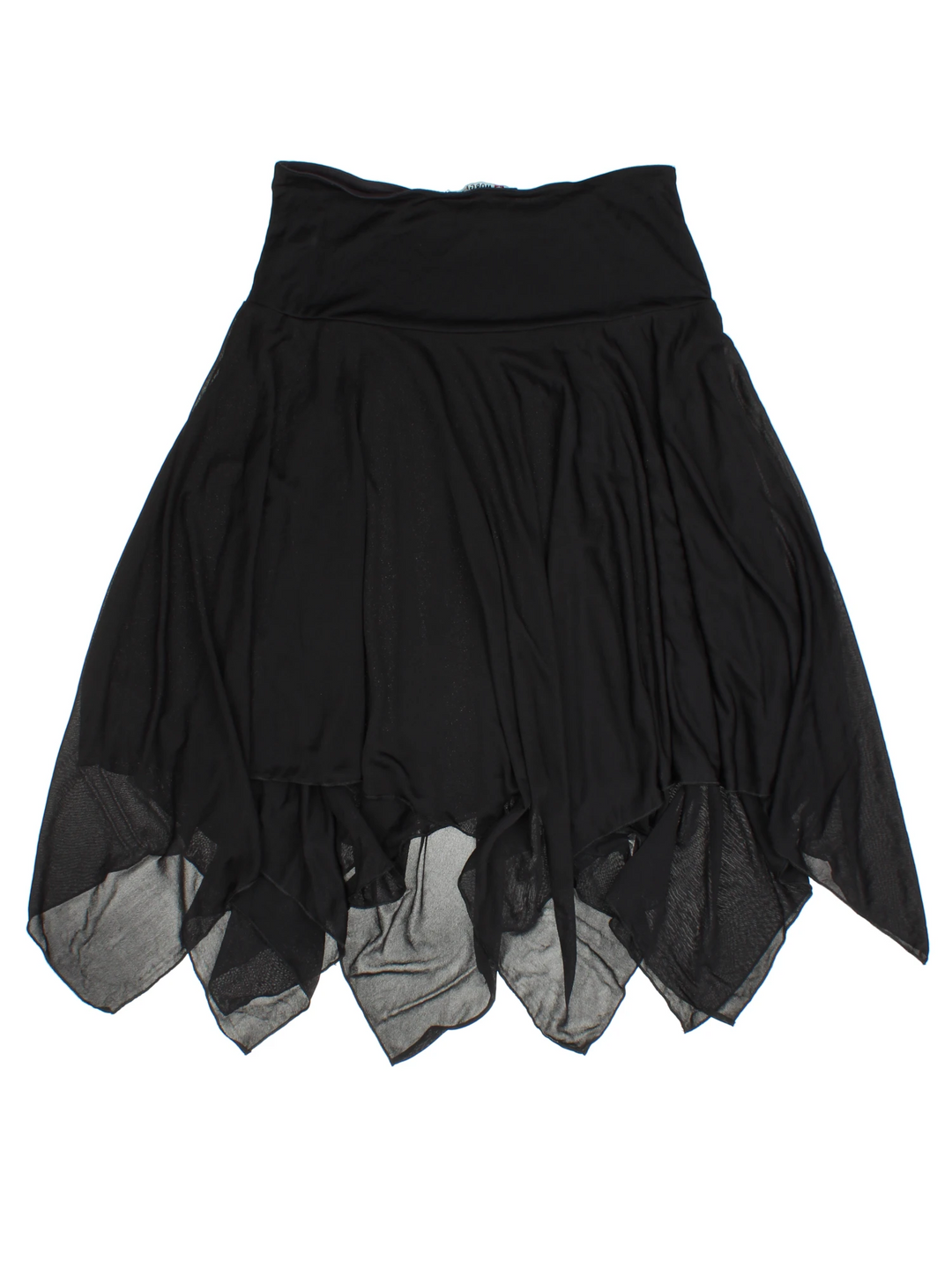 Y2K Handkerchief Hem Morgan Mini Skirt (Size S)