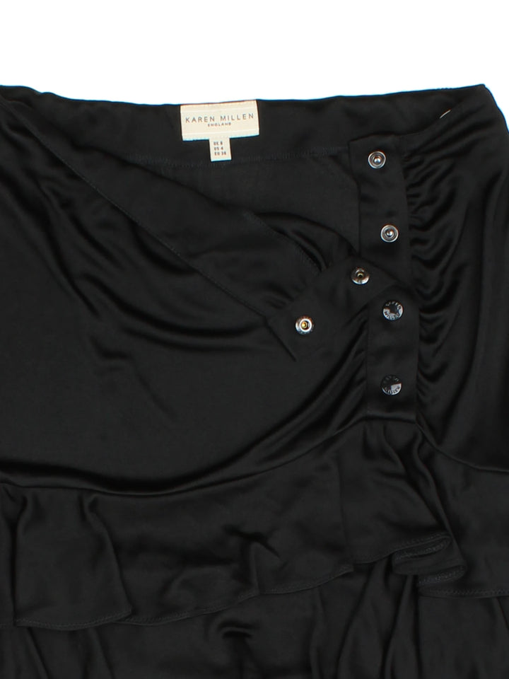 Y2K Karen Millen Ruffle Mini Skirt (Size XS)
