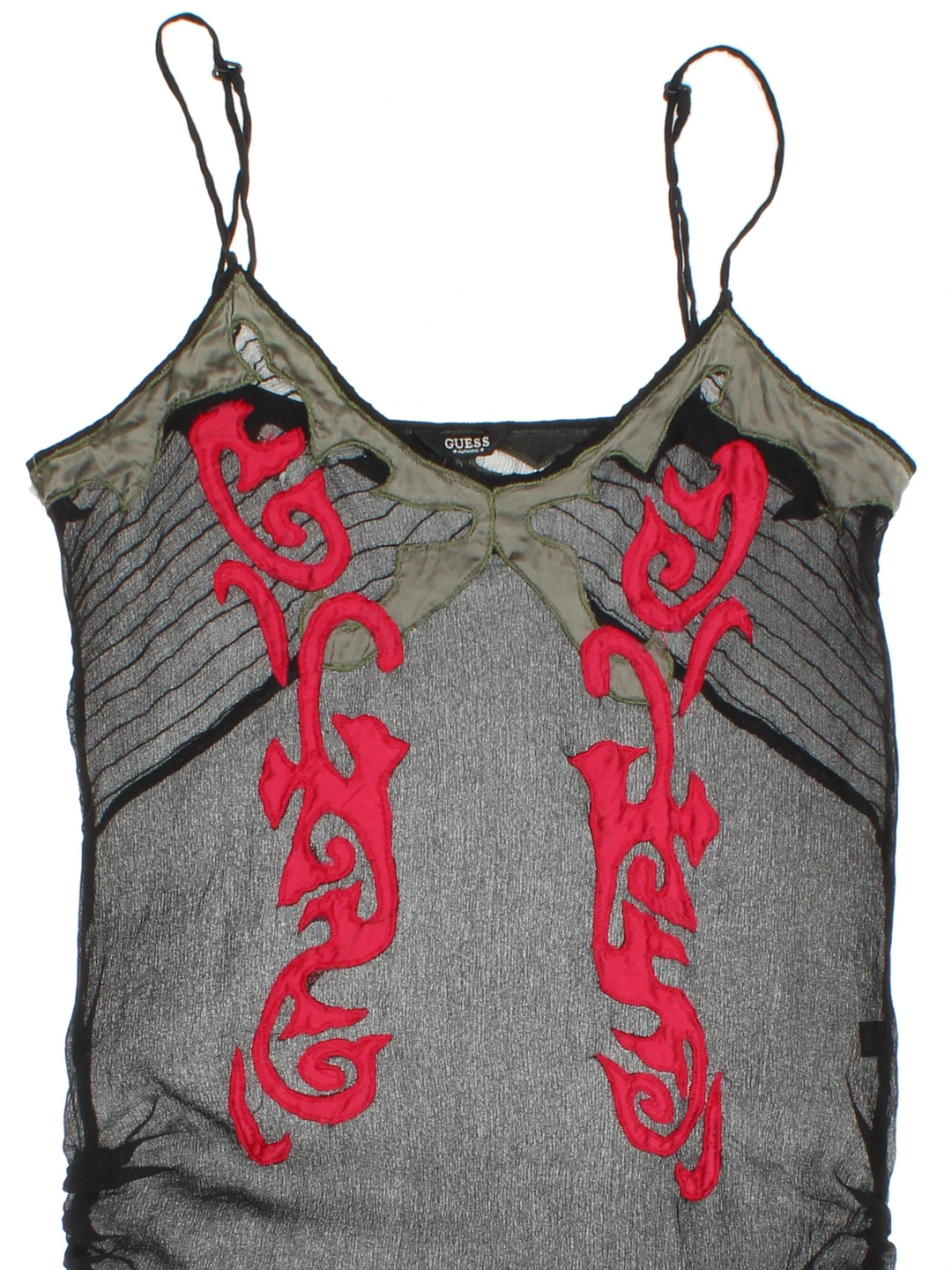 Y2K Sheer Guess Top (Size XXS)