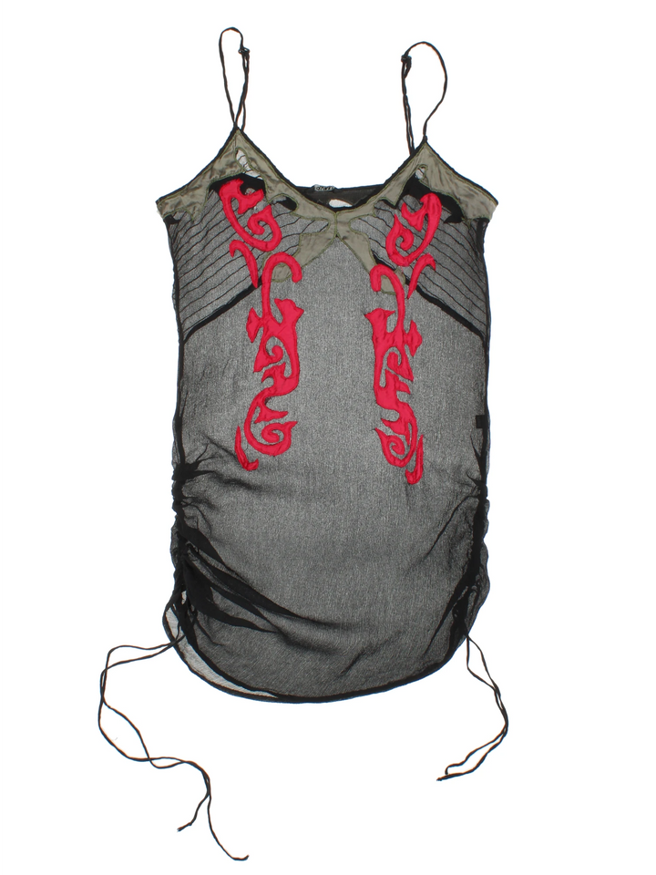 Y2K Sheer Guess Top (Size XXS)