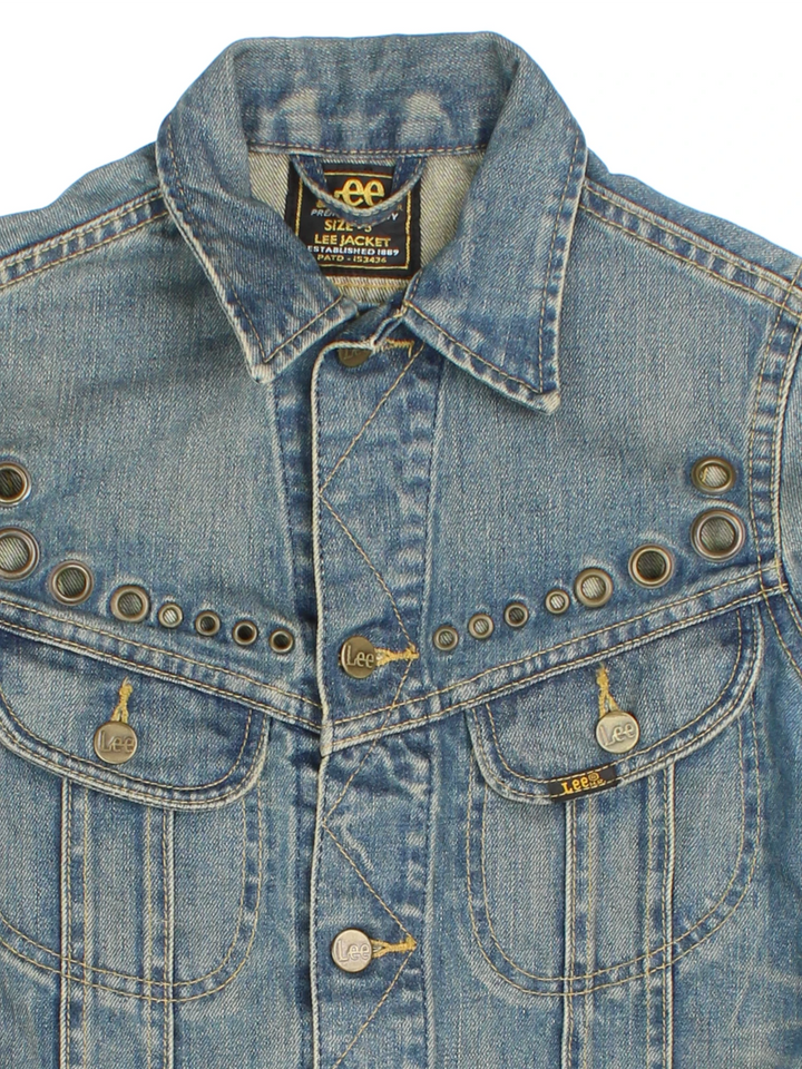 Vintage Lee Studded Denim Jacket (Size XXS)