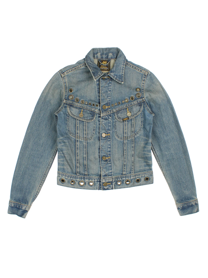 Vintage Lee Studded Denim Jacket (Size XXS)