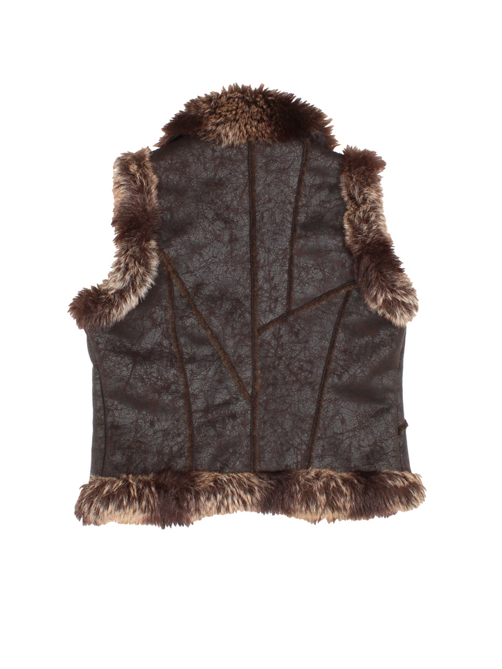 Y2K Faux Fur Gilet (Size XS)