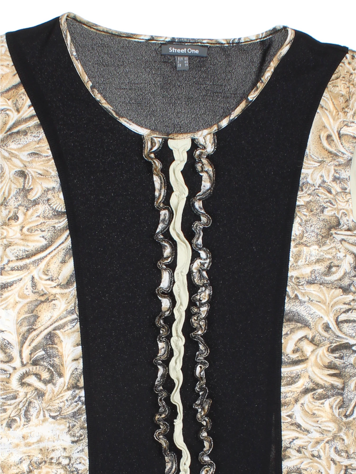 Y2K Ruffle Front Top (Size XXS)