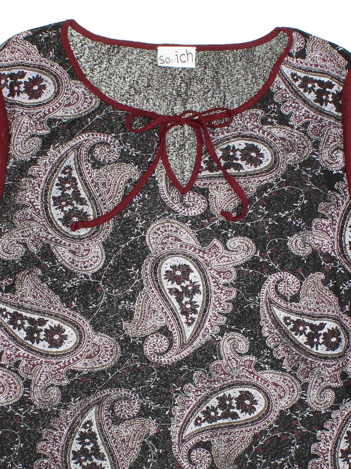 Y2K Paisley Top (Size M)