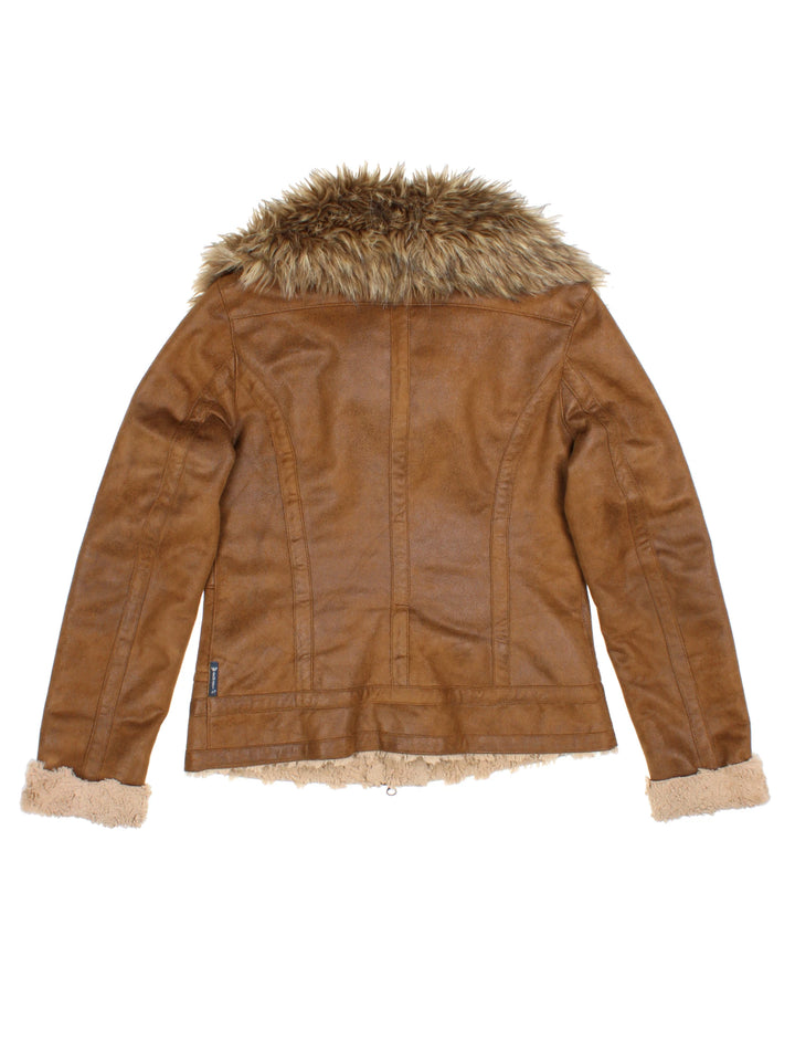 90's Armani Faux Fur Collar Jacket (Size XXS)