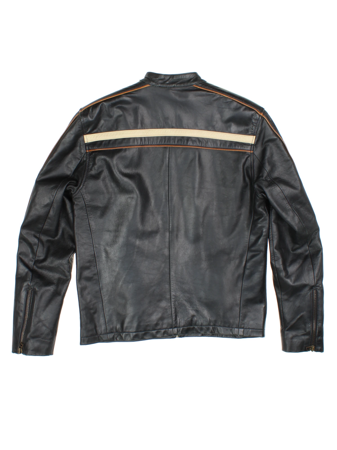 Y2K Leather Biker Jacket (Size XS)