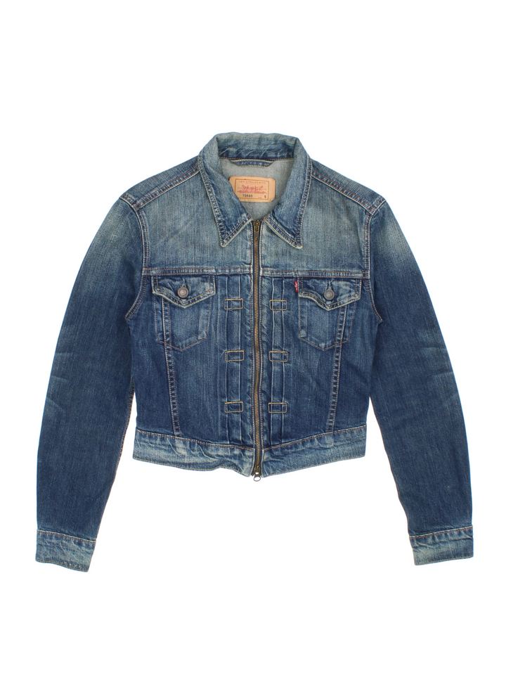 90's Levi Strauss Zip Denim Jacket (Size XXS)