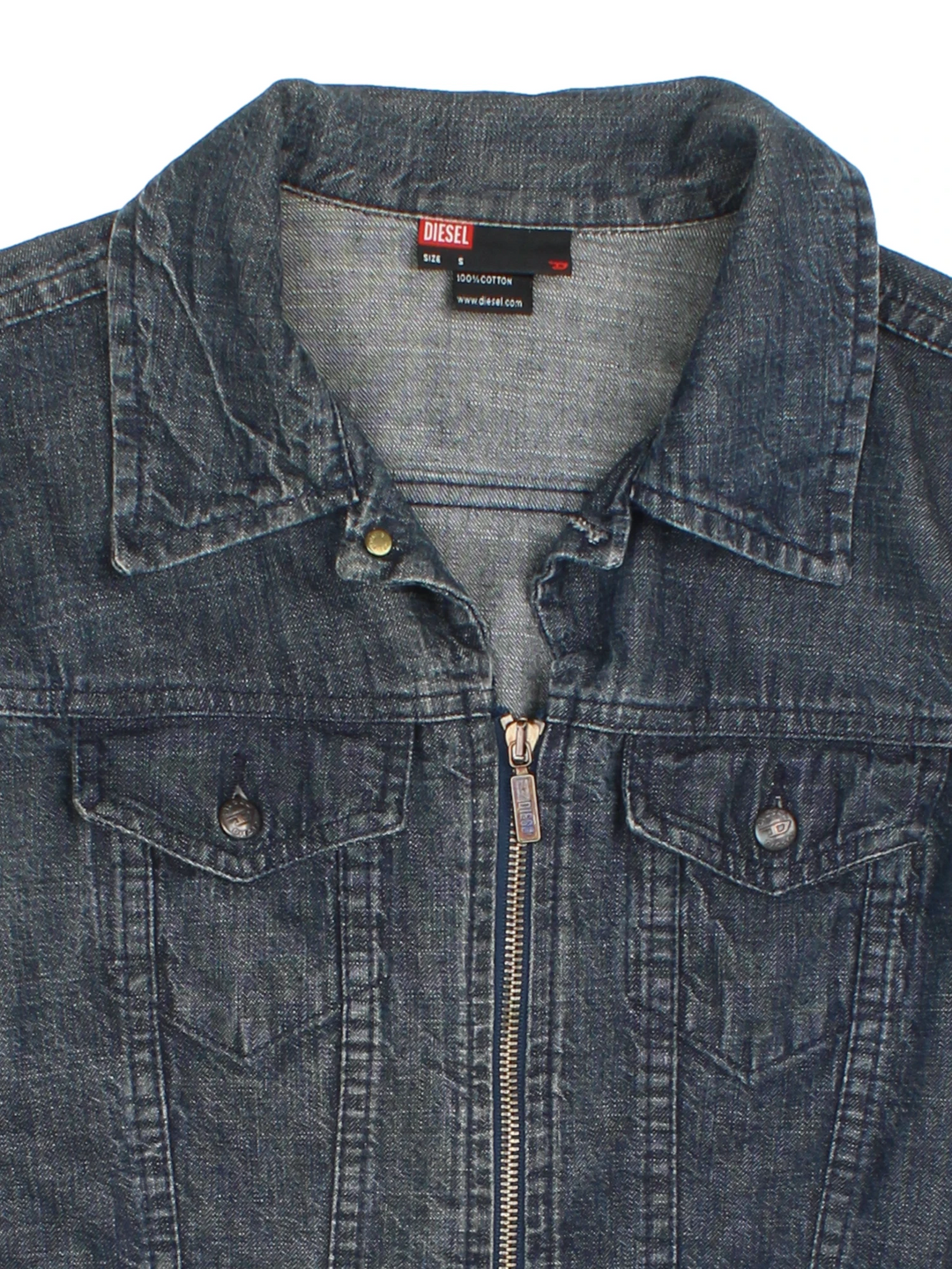 Y2K Diesel Denim Jacket (Size XXS)