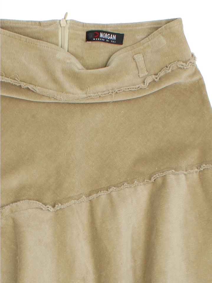 Y2K Asymmetrical Cord Midi Morgan Skirt (Size M)