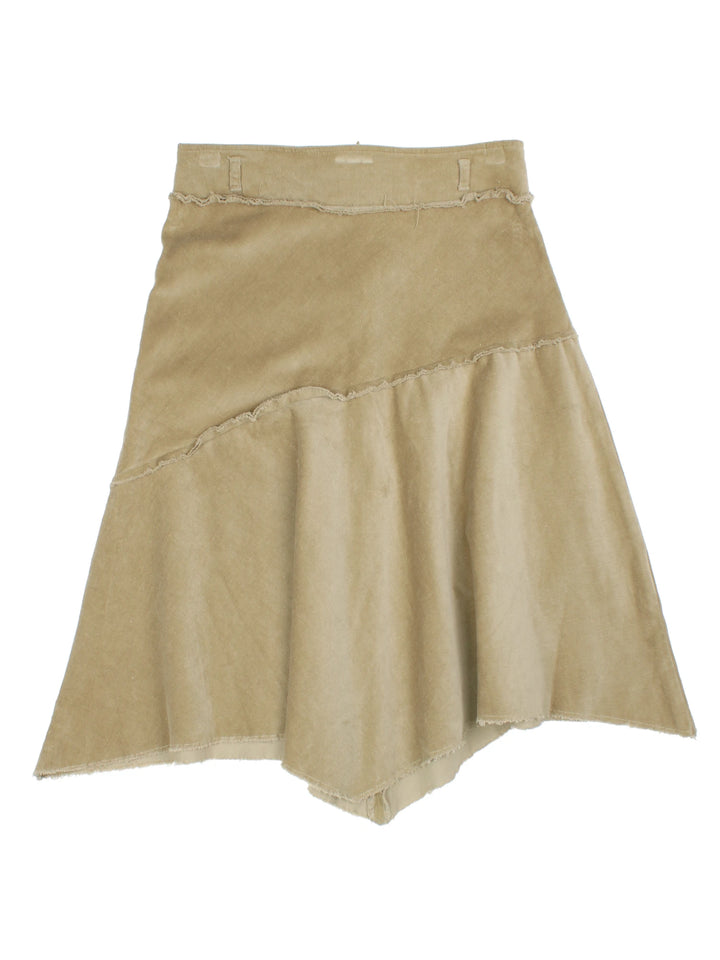 Y2K Asymmetrical Cord Midi Morgan Skirt (Size M)