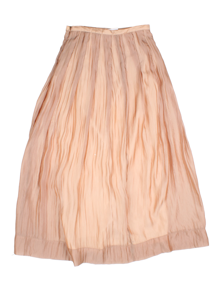 Vintage Silk Midi Skirt (Size S)