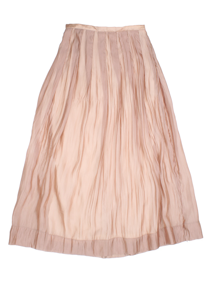 Vintage Silk Midi Skirt (Size S)