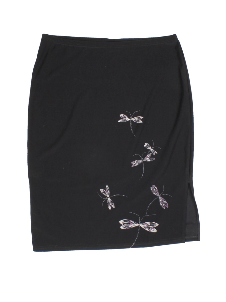 Y2K Dragonfly New Look Mini Skirt (Size M)