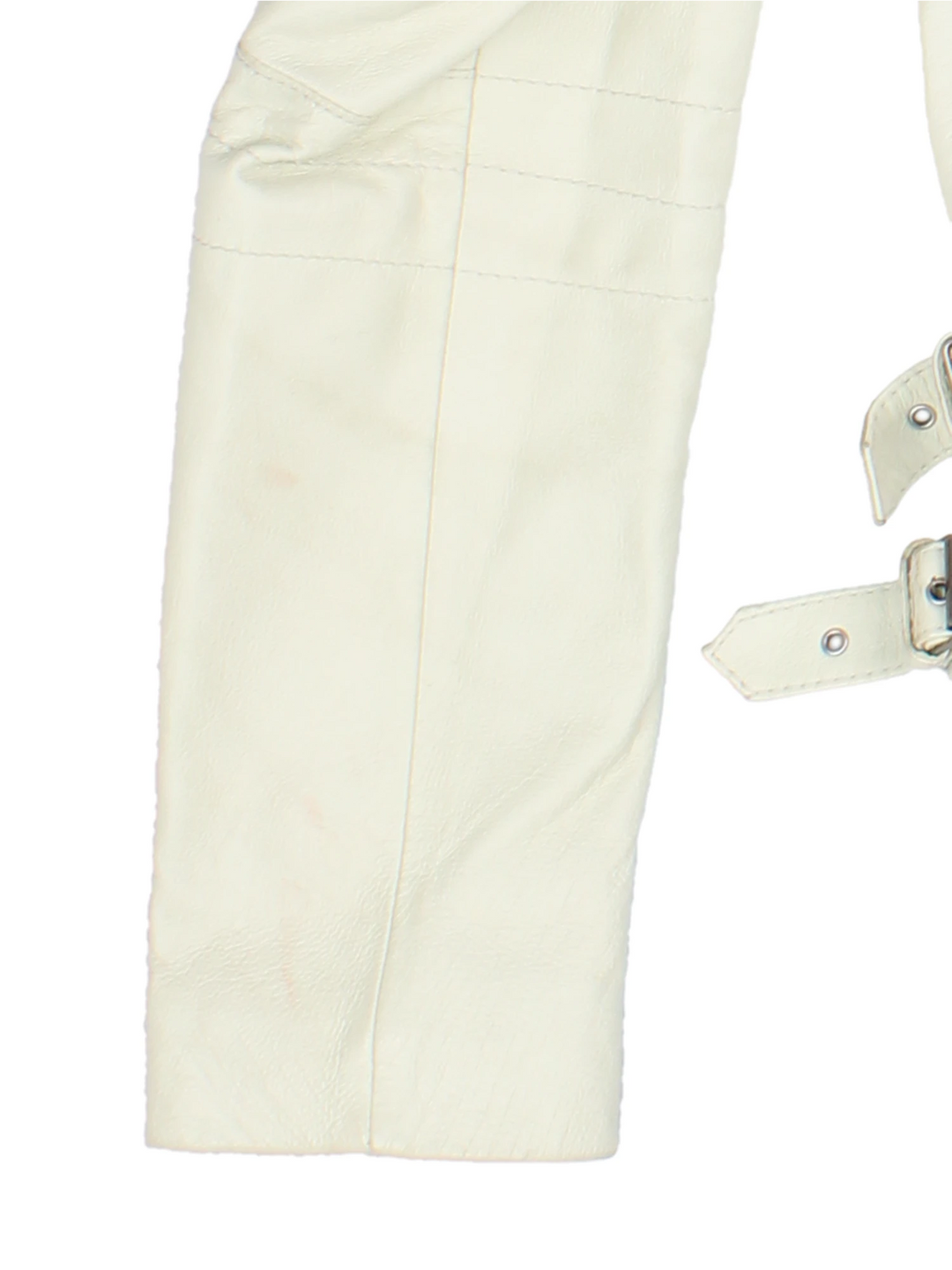 Y2K Leather Biker Jacket (Size XXS)