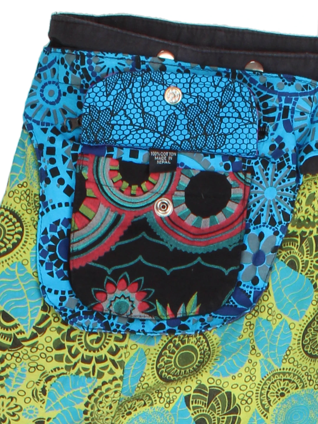 Y2K Reversible Festival Mini Skirt (Size L)