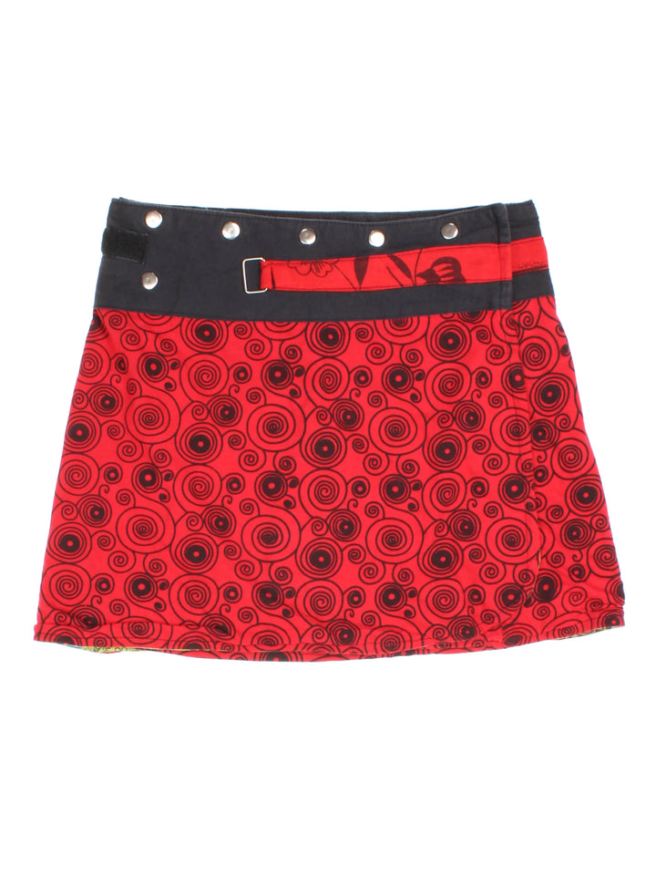 Y2K Reversible Festival Mini Skirt (Size L)