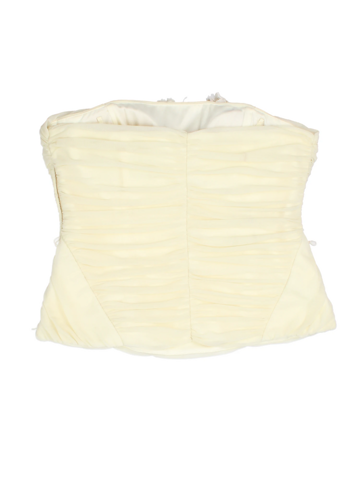 Y2K Strapless Ruched Corset (Size XXS)