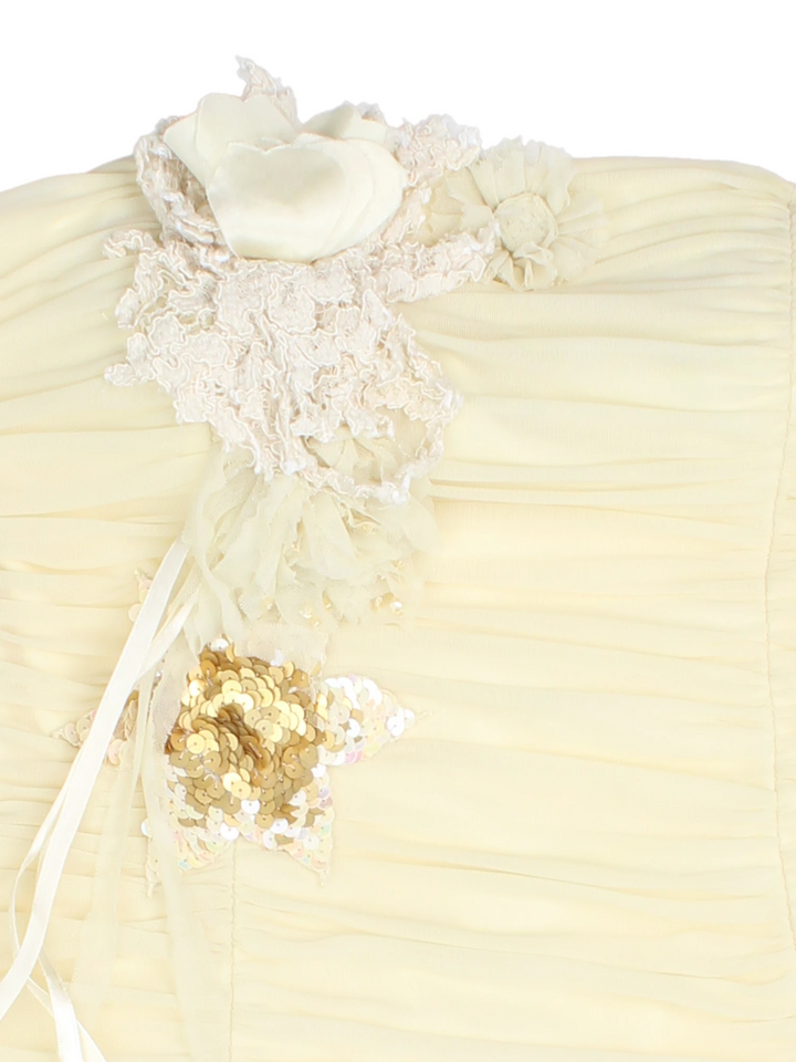 Y2K Strapless Ruched Corset (Size XXS)