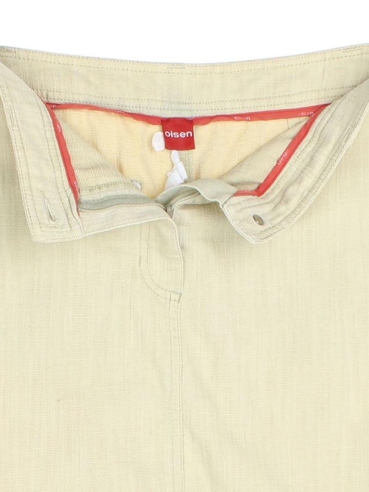 Y2K Denim Peplum Hem Midi Skirt (Size L)