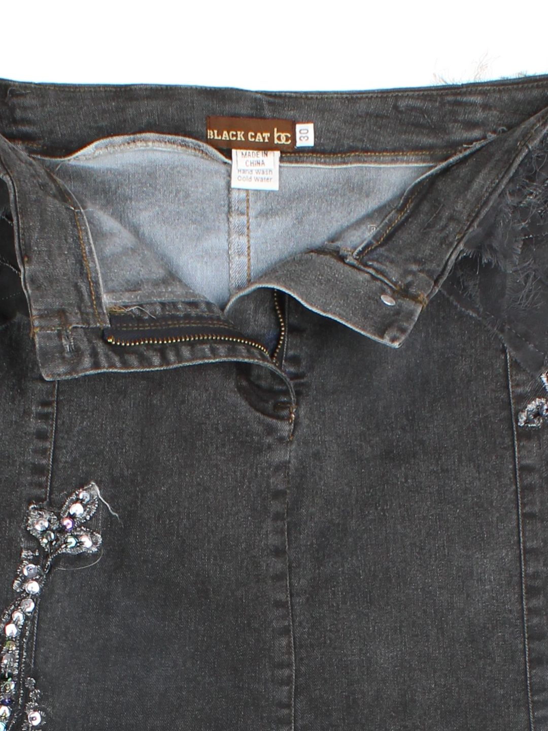 Y2K Embellished Layered Midi Skirt (Size XL)