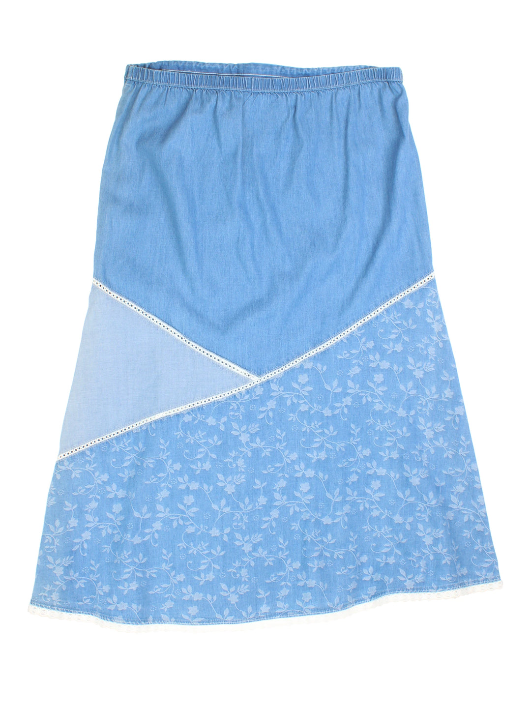 Y2K Denim Midi Skirt (Size XXL)