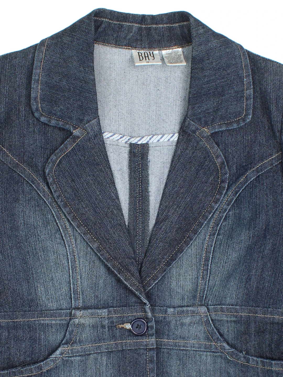 Y2K Bay Denim Blazer (Size XS)