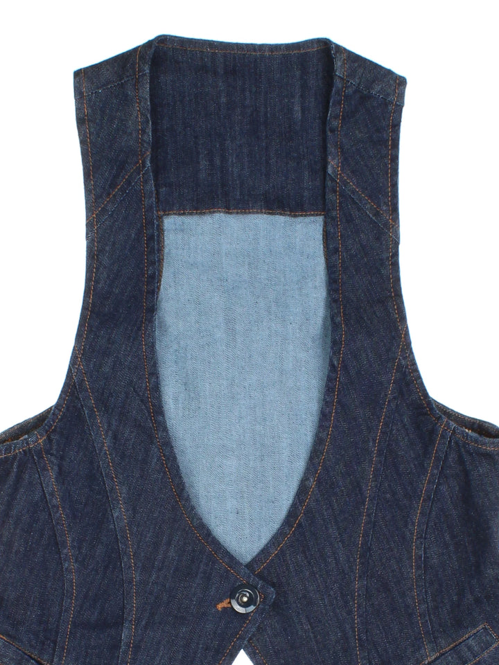 Y2K New Look Denim Waistcoat (Size XXS)