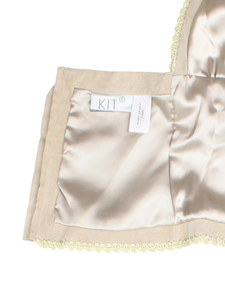 Y2K Lace Up Halter Top (Size XXS)