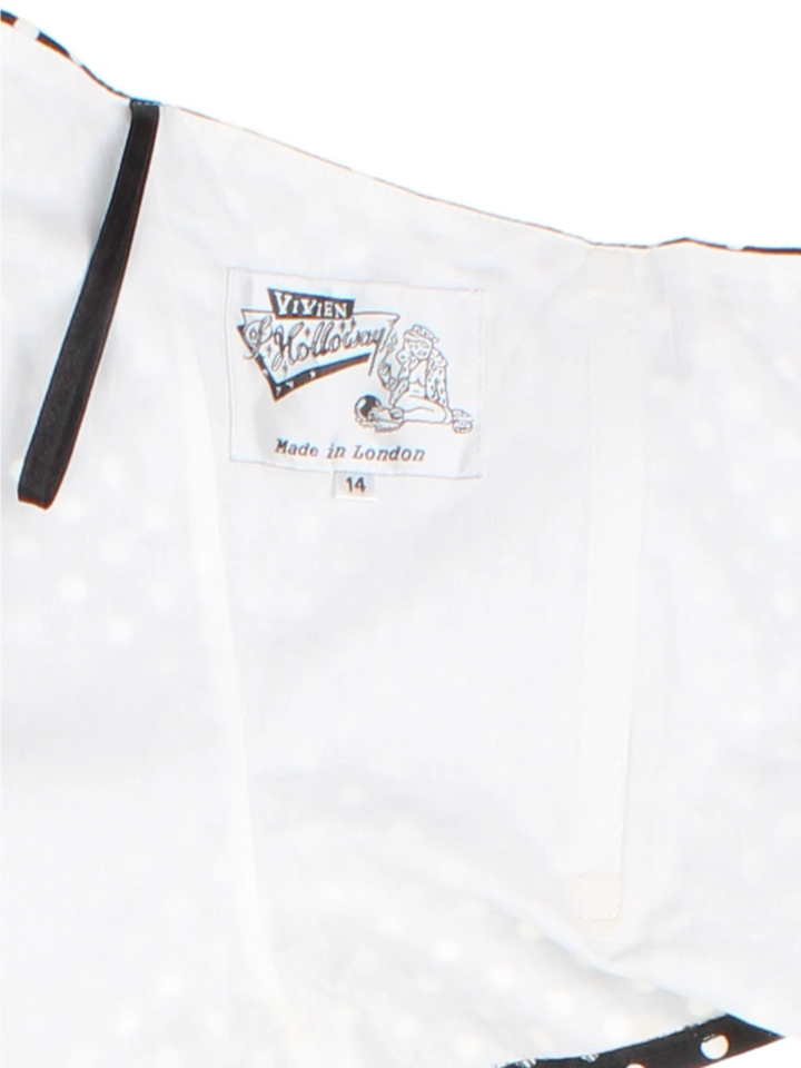 Vintage Polka Dot Halter Neck Top (Size XXS)