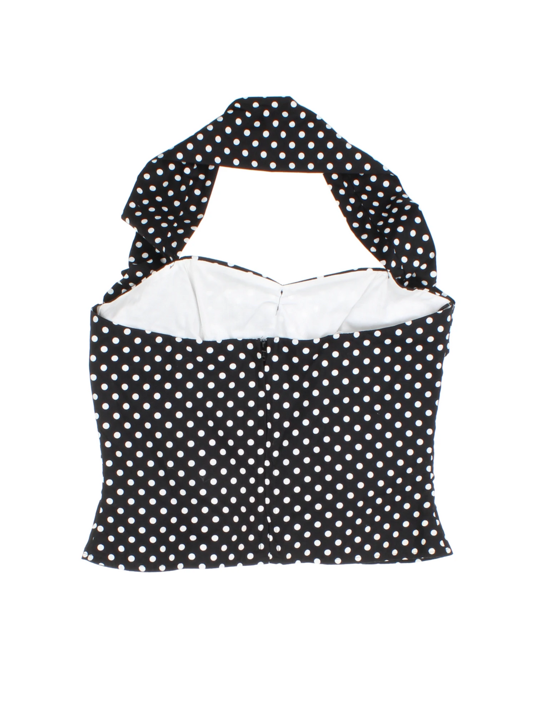 Vintage Polka Dot Halter Neck Top (Size XXS)