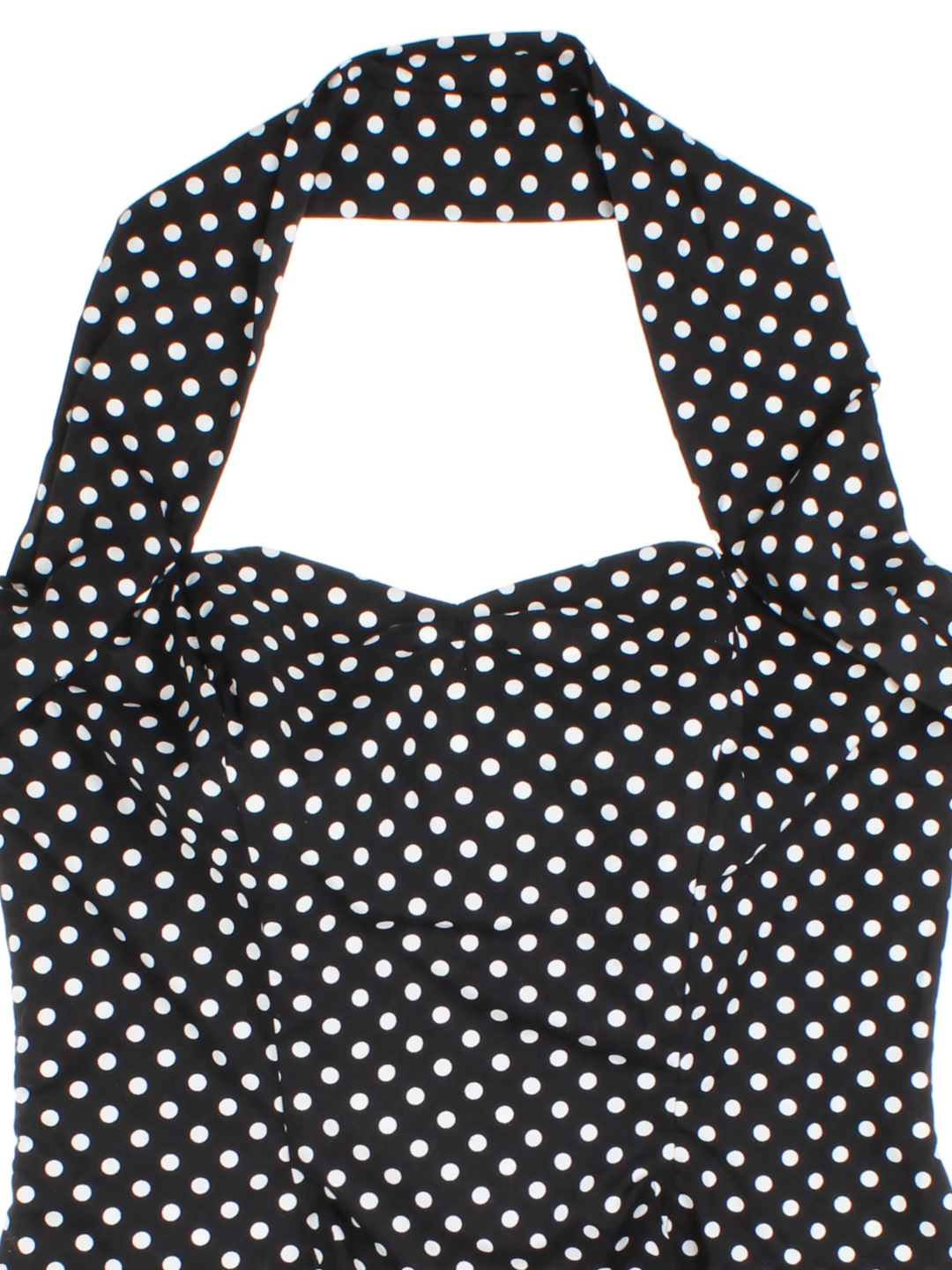 Vintage Polka Dot Halter Neck Top (Size XXS)
