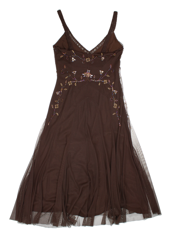90's Embellished Midi Dress (Size XXS)