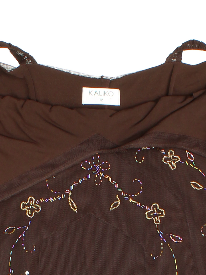 90's Embellished Midi Dress (Size XXS)