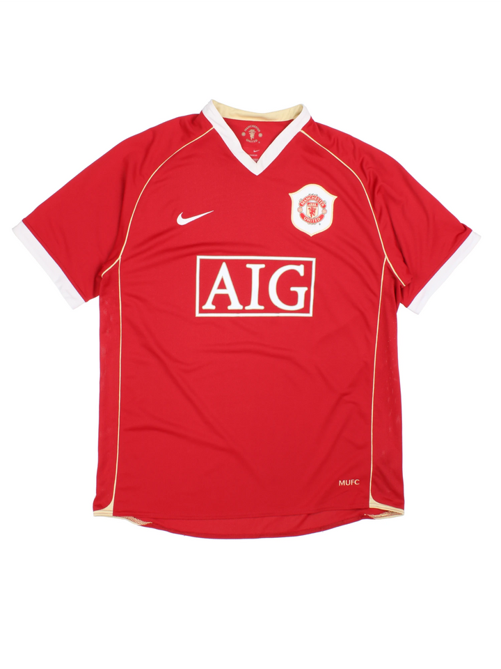 06-07 Nike Manchester United Home Football Shirt (Size L)