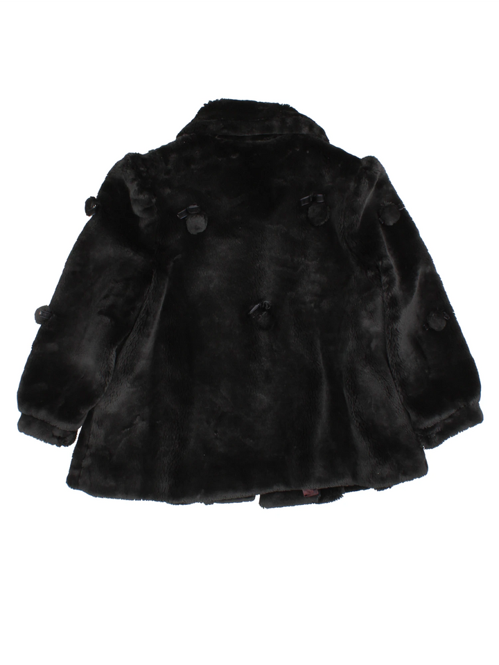90's Faux Fur Bow Jacket (Size M)