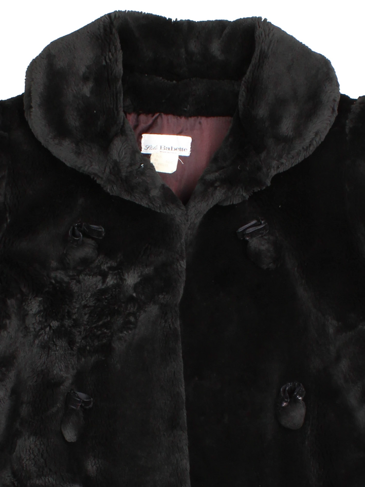 90's Faux Fur Bow Jacket (Size M)