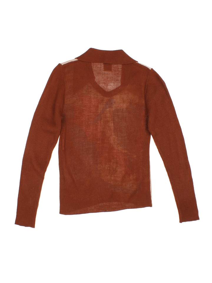 70's Dagger Collar Graphic Jumper  (Size XXS)