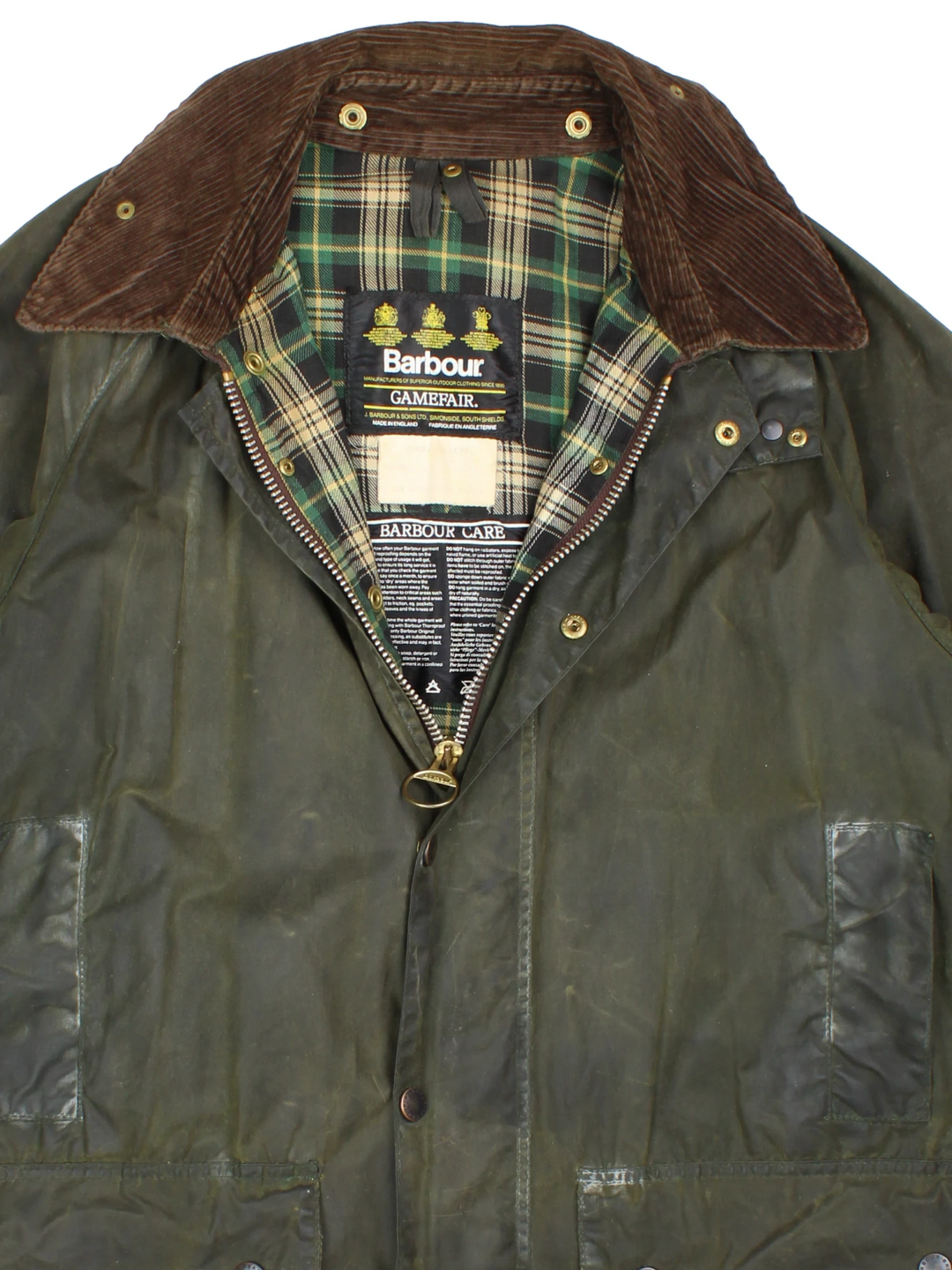 Barbour Gamefair Wax Jacket (Size L) – VintageFolk Barbour Gamefair Wax Jacket (Size L) – VintageFolk