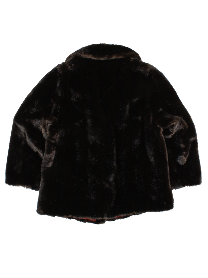 Vintage Faux Fur Coat (Size L)