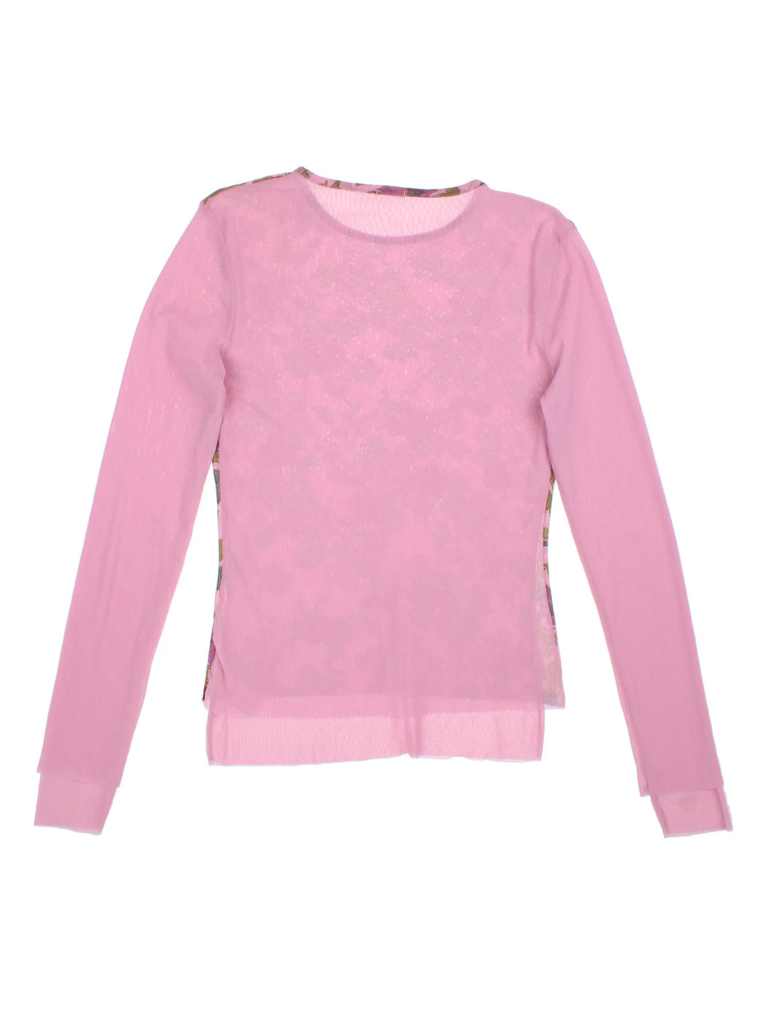 Y2K Mesh Layered Floral Top (Size XXS)
