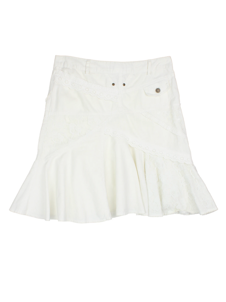 Y2K Layered Lace Morgan Midi Skirt (Size XL)