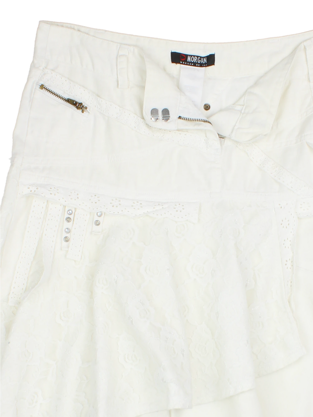 Y2K Layered Lace Morgan Midi Skirt (Size XL)