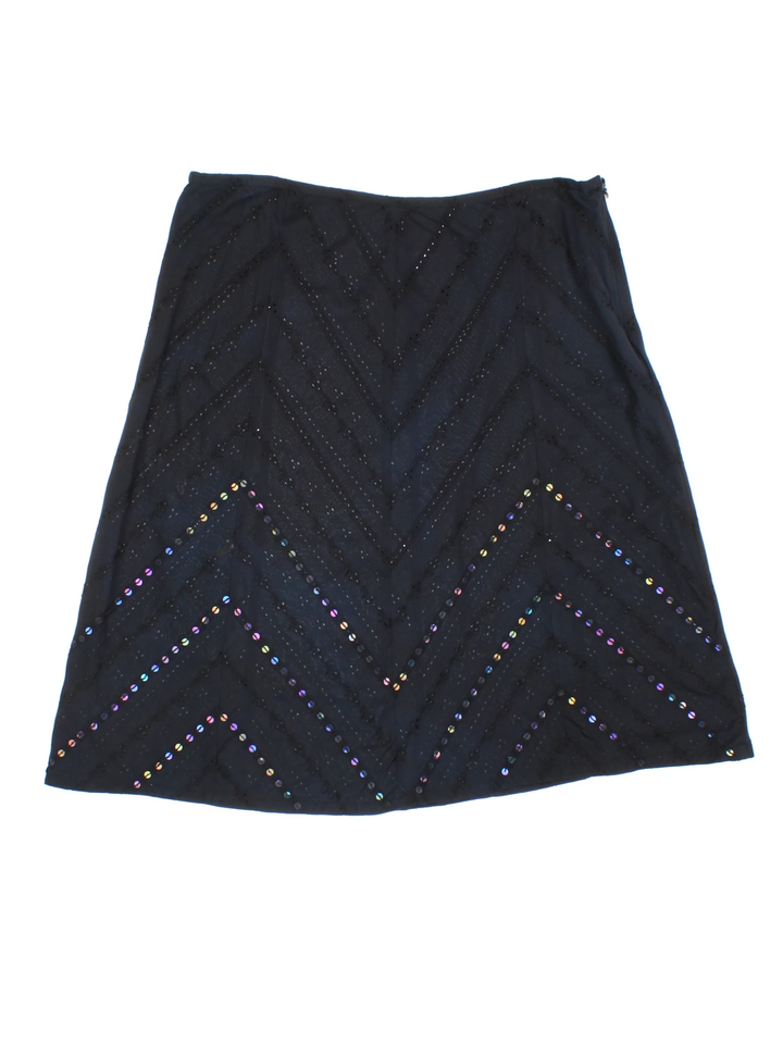 Y2K Embellished Midi Skirt (Size L)