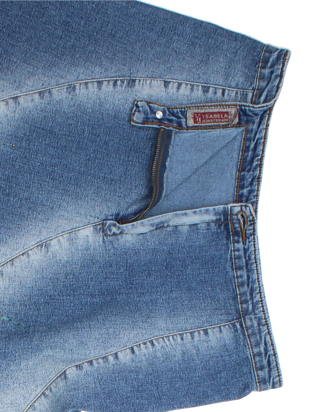 Y2K Denim/Lace Midi Skirt (Size L)