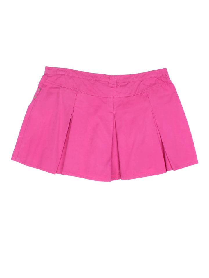 Y2K Pleated Mini Skirt (Size XXL) - VintageFolk