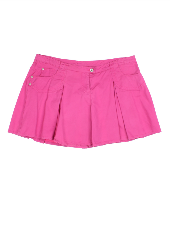 Y2K Pleated Mini Skirt (Size XXL) - VintageFolk