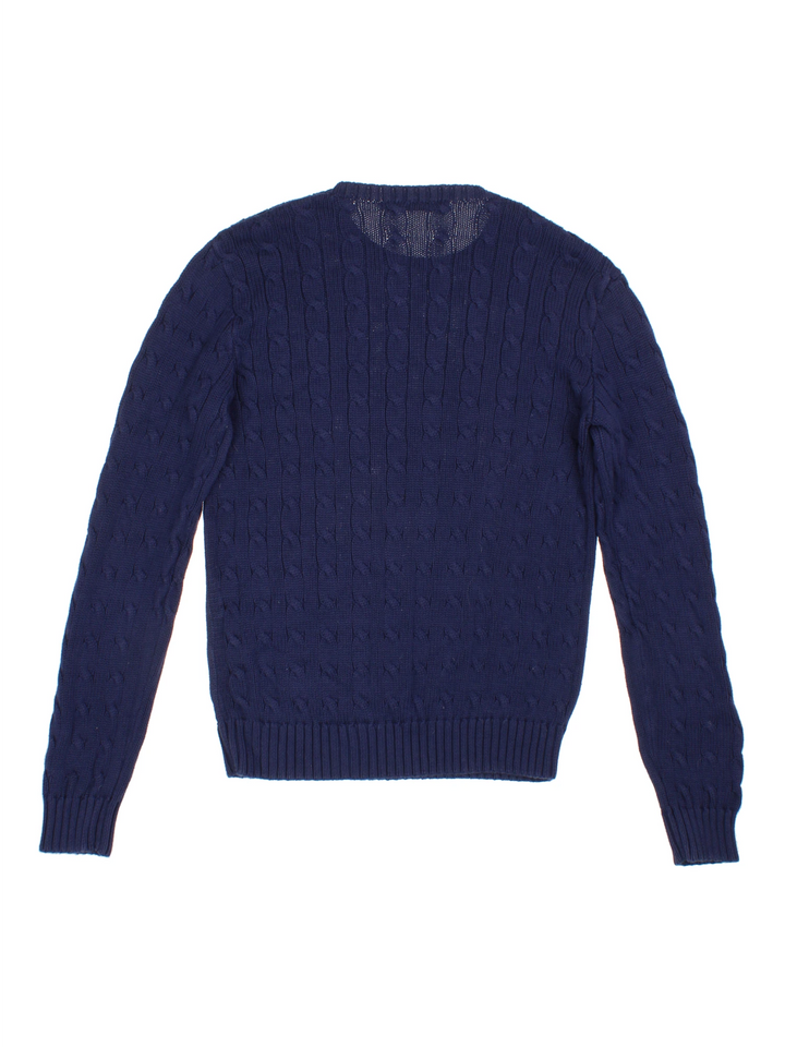 Ralph Lauren Cable Knit Jumper (Size XS) - VintageFolk