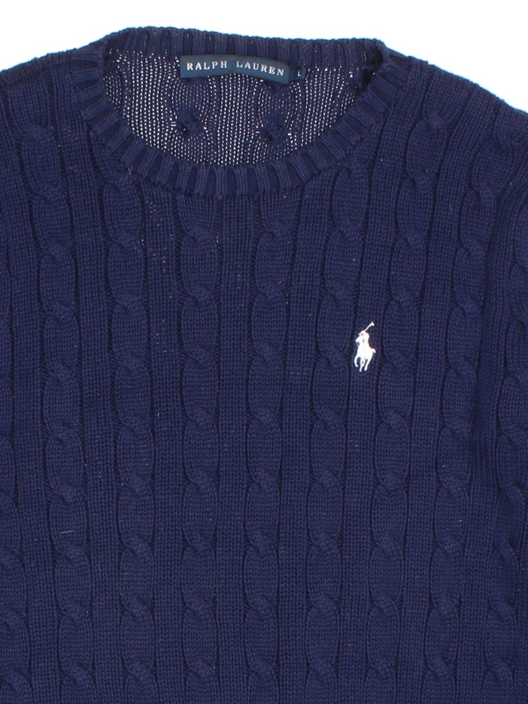 Ralph Lauren Cable Knit Jumper (Size XS) - VintageFolk